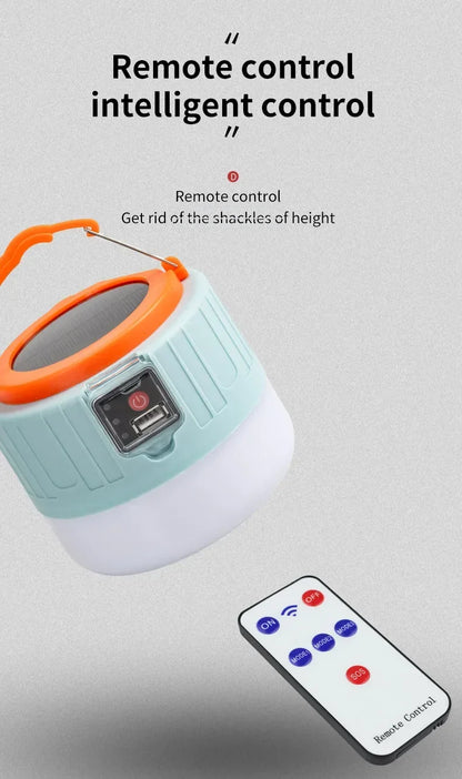 High Power LED Camping Light USB Rechargeable Bulb Outdoor Tent Lamp Portable Lantern Emergency Lighting Lights For BBQ Hiking by Smarsty