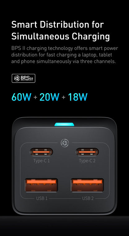 GaN3 Desktop Charger 100W 65W USB C PD Multiport Charger - Smarsty