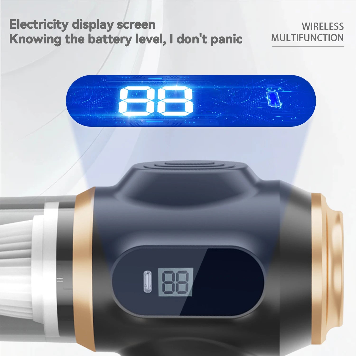 Cordless Handheld Vacuum Cleaner Suction Vacuum Cleaner Can Absorb Dust Debris Pet Hair Multi-functional Household Car
