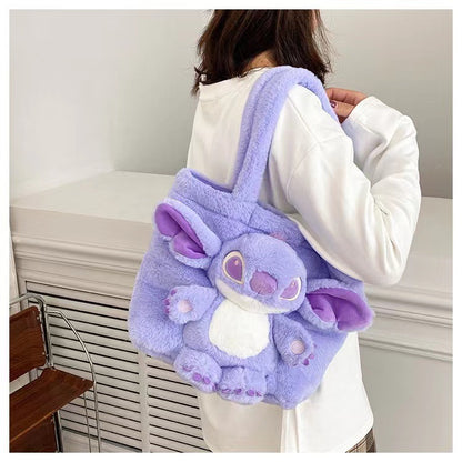 Disney Stitch Plush Shoulder Bag Cute Strawberry Bear - Smarsty