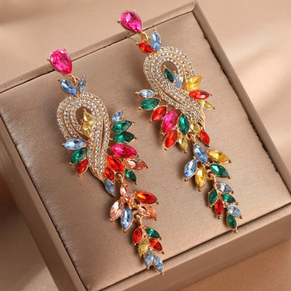 Trendy Long Tassel Leaf Earrings for Unique Holiday Style - Smarsty