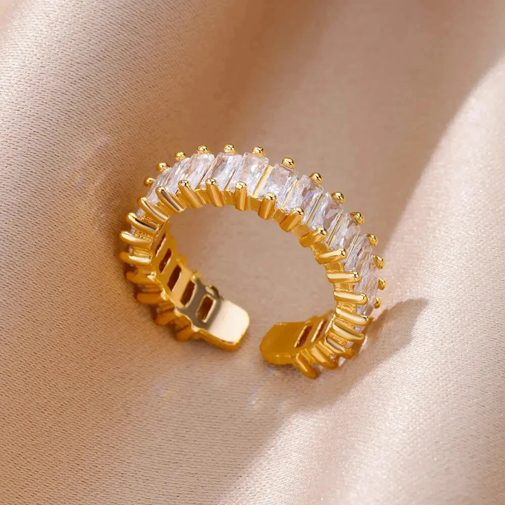 Luxury Gold 316L Stainless Steel Rings for Women - Smarsty