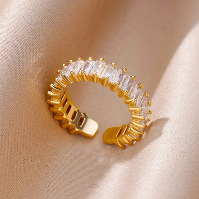 Luxury Gold 316L Stainless Steel Rings for Women - Smarsty