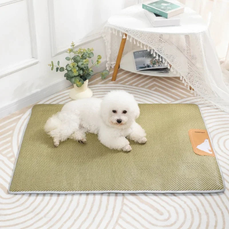 Summer Cooling Pet Mat with Breathable Bamboo Ice Gel - Smarsty
