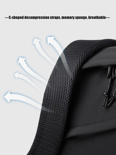 One 15 Inch Polyester Waterproof Solid Color Simple Men's Backpack Fashion Couple Student Computer Backpack - Smarsty