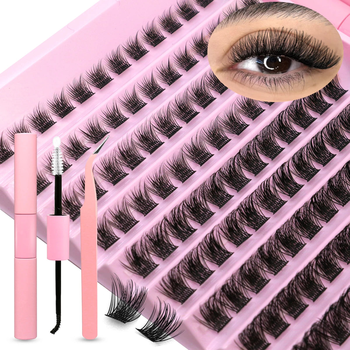 GROINNEYA DIY Eyelash Extension Kit with 280 Clusters - Smarsty