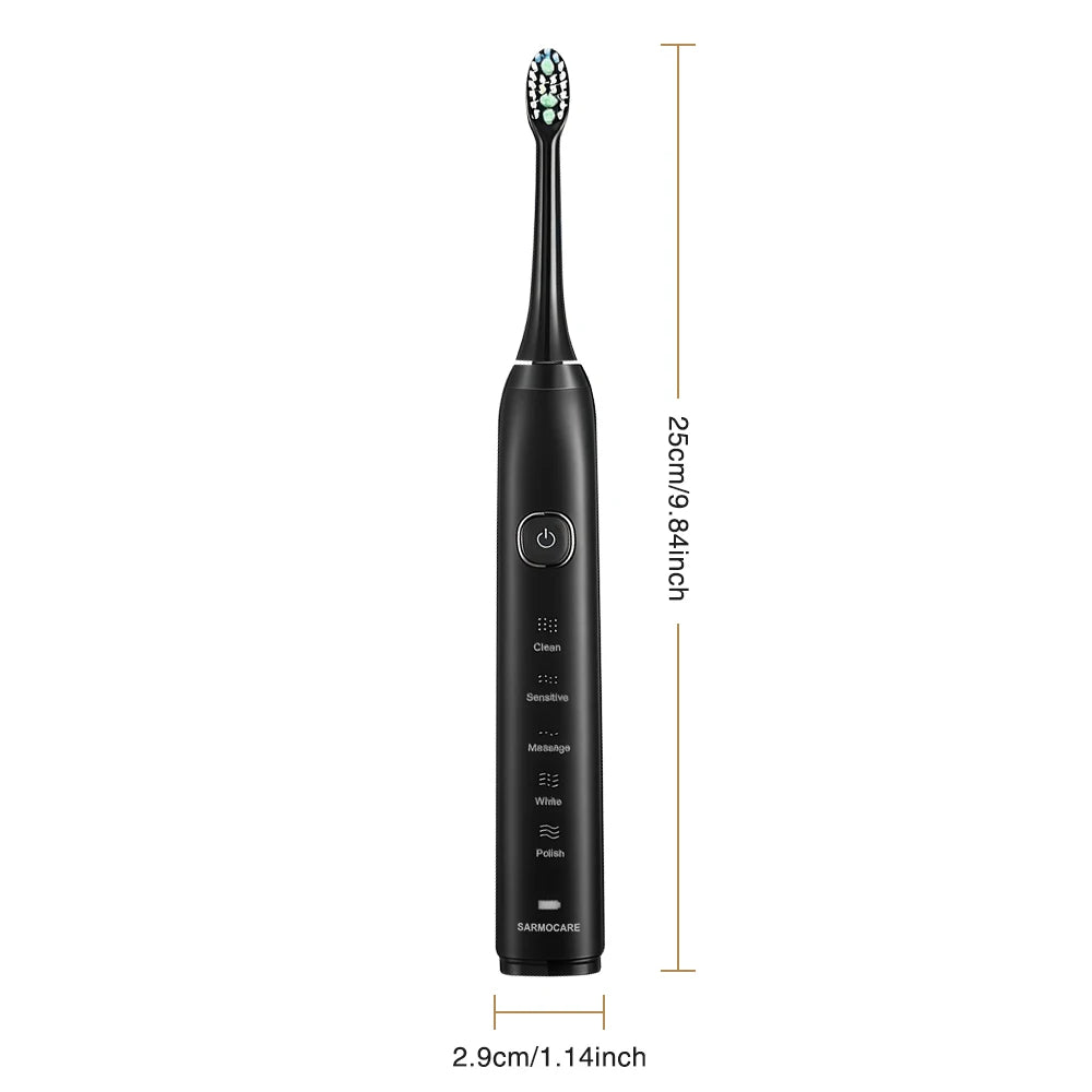 Rechargeable Electric Sonic Toothbrush with Travel Case - Smarsty