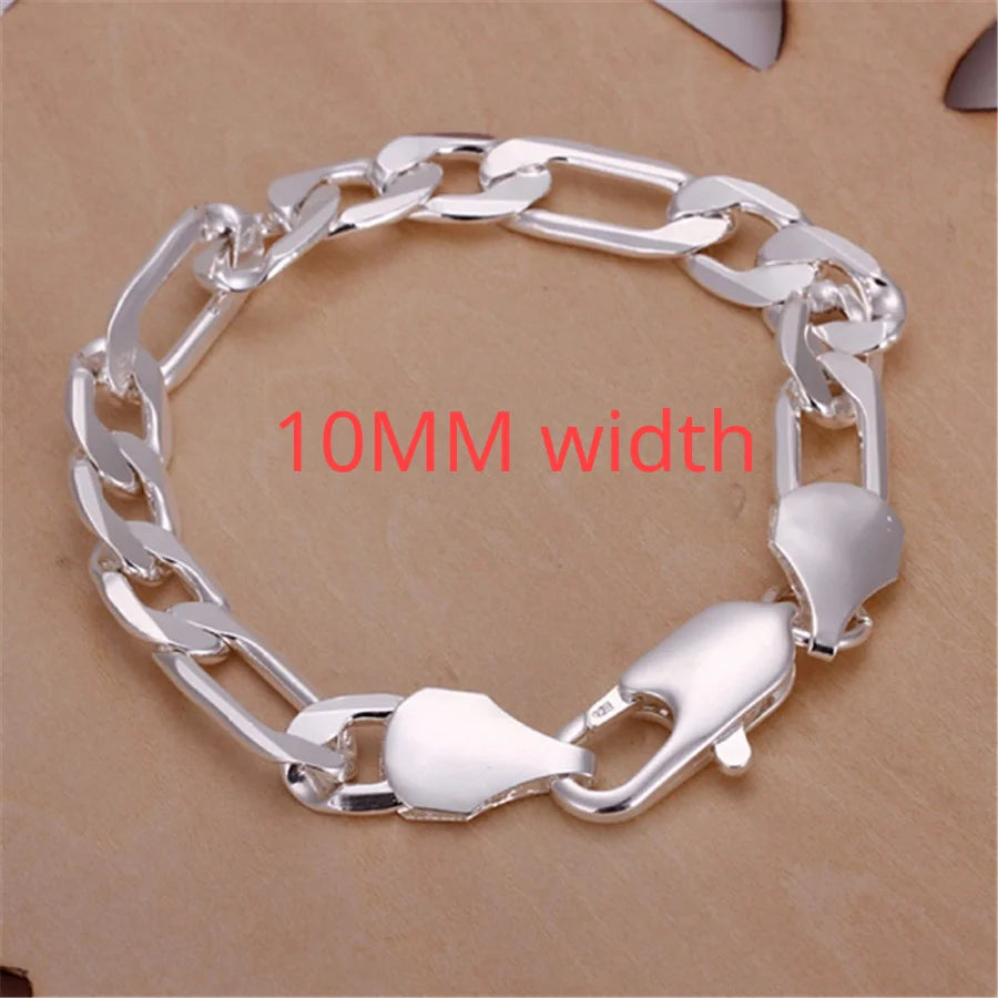 Sterling Silver Square Chain Bracelet Unisex Gift - Smarsty
