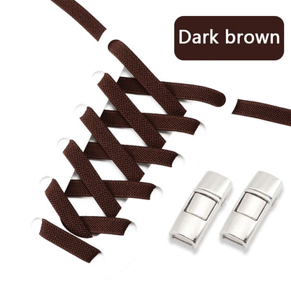 Elastic Laces Sneakers Press Lock Shoelaces Without Ties 8MM Wide Flats No Tie Shoe Laces Kids Adult Sports Running Shoelace NEW