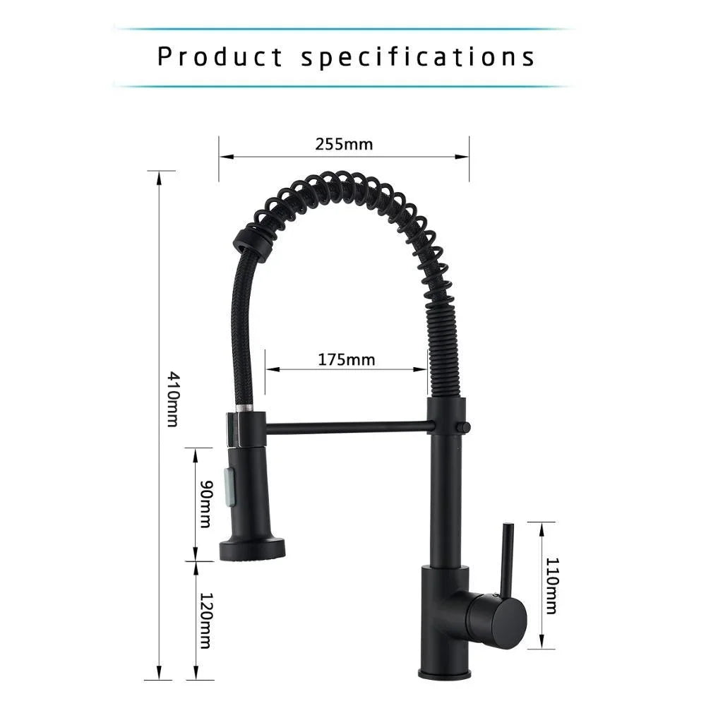 Brushed Nickel Kitchen Faucet with 360 Degree Rotation - Smarsty