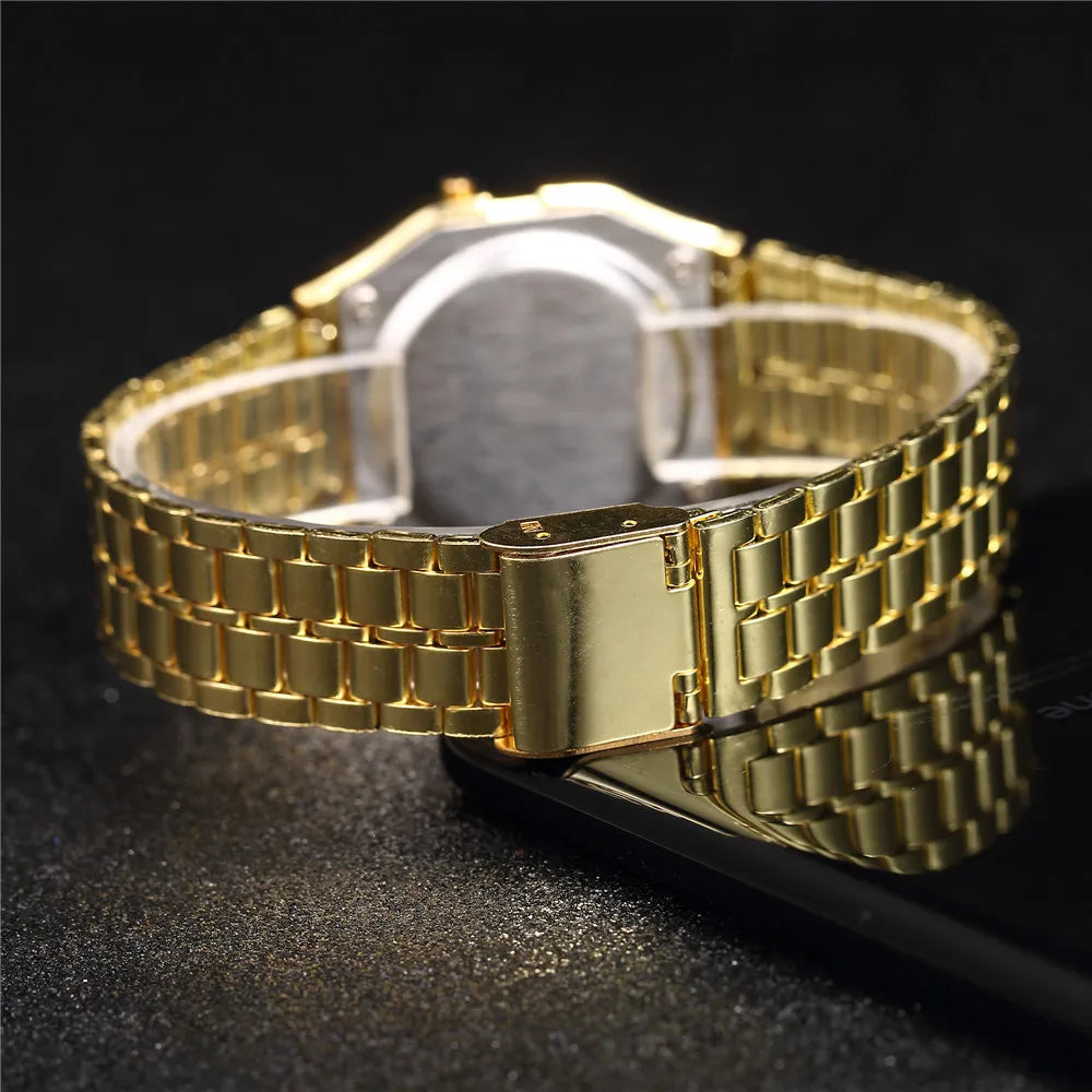 Luxury LED Digital Watch for Men Stainless Steel - Smarsty