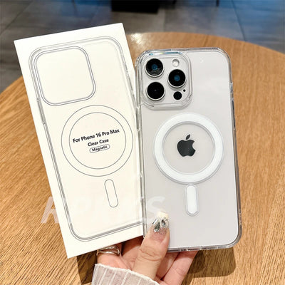Transparent MagSafe Case for iPhone Crystal HD Shockproof - Smarsty
