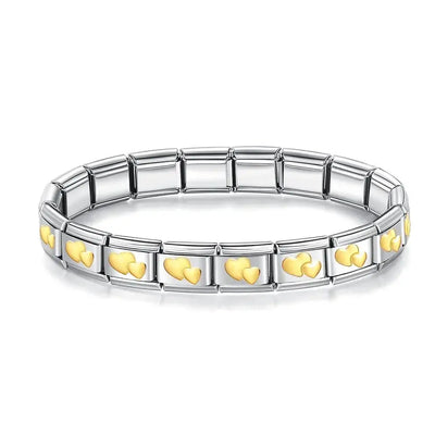 Italian Charm Stainless Steel Elastic Link Bracelet - Smarsty