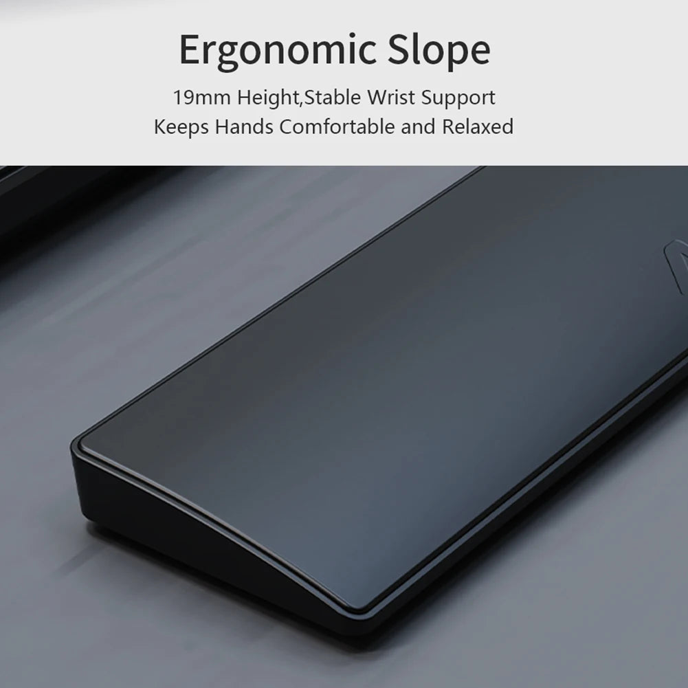 81 Keys Gaming Keyboard Wrist Rest Pad Ergonometric Soft Memory Foam Hand Support Anti-Slip Stable Base for Work Studying Gaming