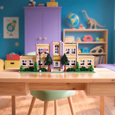 3500PCS Springfield Elementary School Building Blocks Idea Anime Street View Modular Architecture Brick Model Toy Christmas Gift - Smarsty