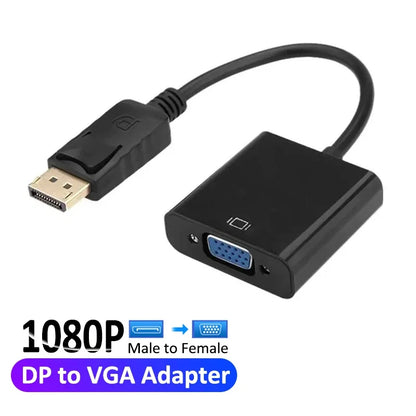DisplayPort to VGA Adapter 1080P Male to Female Converter - Smarsty