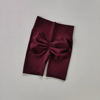 Women Yoga Shorts High Waist Sport Shorts Hip Push Up Soft Fitness Quick Dry Running Shorts Tummy Control Workout Gym Shorts - Smarsty