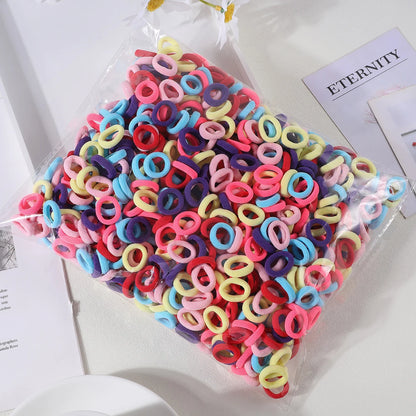 100 Pack Colorful Nylon Hair Ties For Kids Gentle Soft - Smarsty