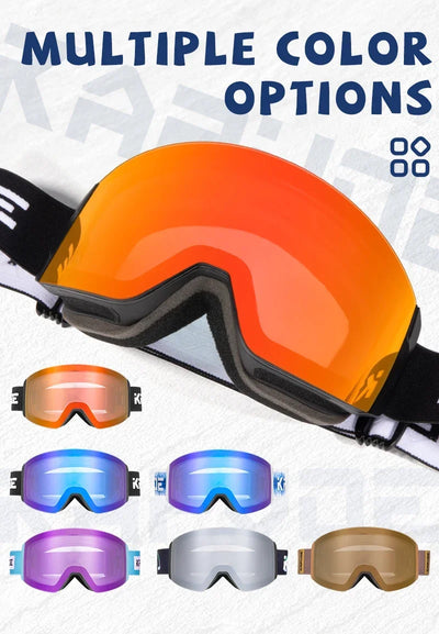 Kapvoe Photochromic Ski Goggles Magnetic Anti-Fog Lenses UV400 Protection Men Women Ski Goggles Snow Sunglasses Sports Eyewear