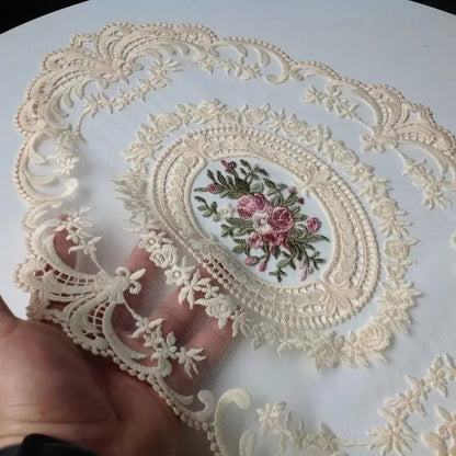 European Lace Embroidered Coaster for Christmas Decor - Smarsty