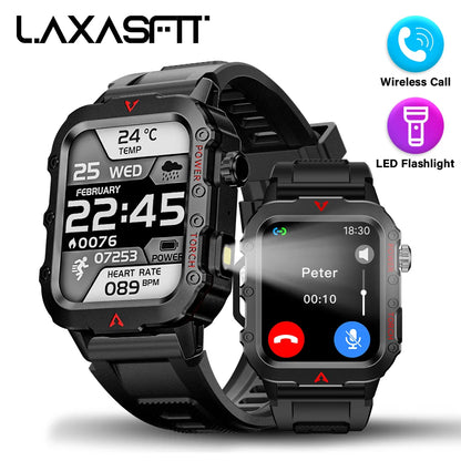 LAXASFIT Men Sports Smart Watch with Blood Oxygen Monitor - Smarsty