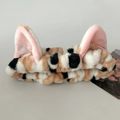 Cute Cat Ear Soft Elastic Plush Headband For Makeup - Smarsty