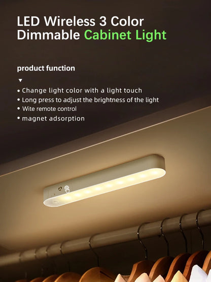 USB Rechargeable LED Night Light with Remote Dimming - Smarsty