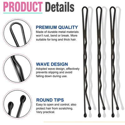 Black Bobby Pins Set for Effortless Hair Styling - Smarsty