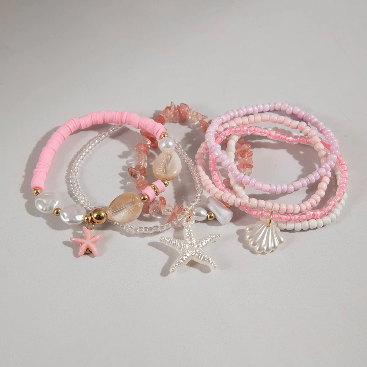 Bohemian Shell Beaded Bracelet Set for Women - Smarsty
