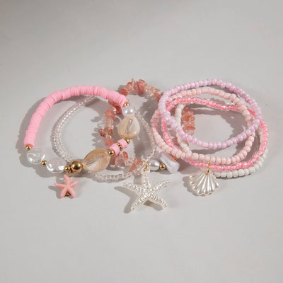 Bohemian Shell Beaded Bracelet Set for Women - Smarsty