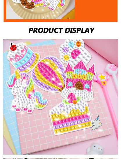 Children's Cartoon Unicorn Diamond Painting Craft Set - Smarsty