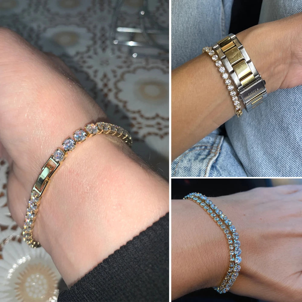 Trendy Women's Tennis Bracelet with AAA+ Cubic Zirconia - Smarsty