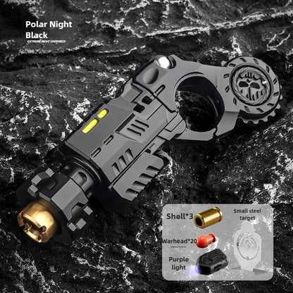Shell-Ejecting Alloy Toy Pistol Set Stress Relief Fidget Sensory Toy Mini Finger Spinning Top EDC Desk Gadget Gift for Teen Boys - Smarsty