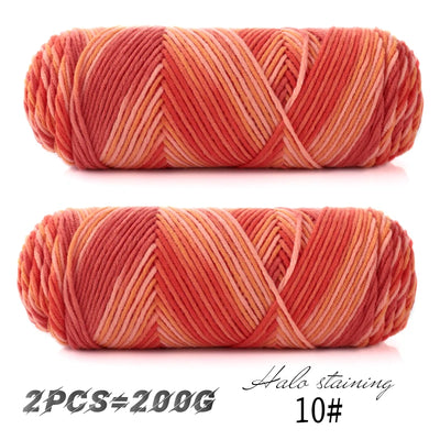 Colorful Dyed Milk Cotton Baby Sweater Yarn for DIY Projects - Smarsty