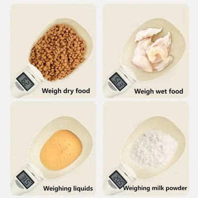 Pet Food Scale LCD Electronic Precision Weighing Tool Dog Cat Feeding Food Measuring Spoon Digital Display Kitchen Scale by Smarsty