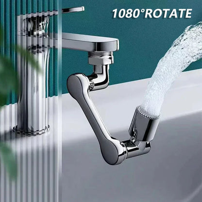 1080° Rotatable Extension Faucet Sprayer Head 2 Spray Modes Universal Bathroom Tap Extend Adapter Aerator - Smarsty