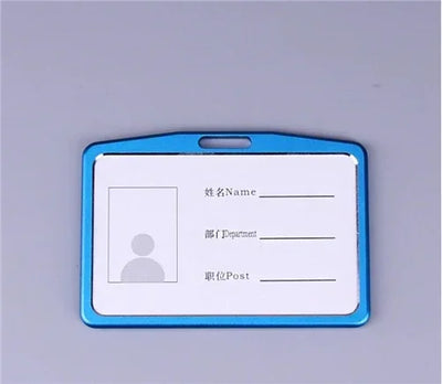 Employee Aluminium Alloy Plastic Credit Card  ID Card Cover Case Work Identity Badge Card Cover Bag Women Men Work Card Holders - Smarsty