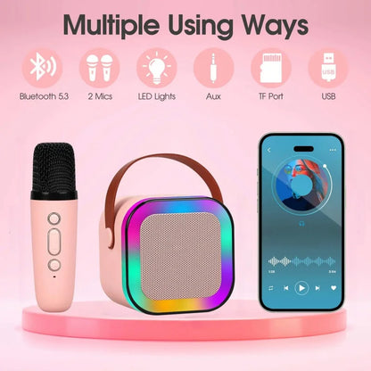 K12 Portable Karaoke Machine with Wireless Microphones - Smarsty