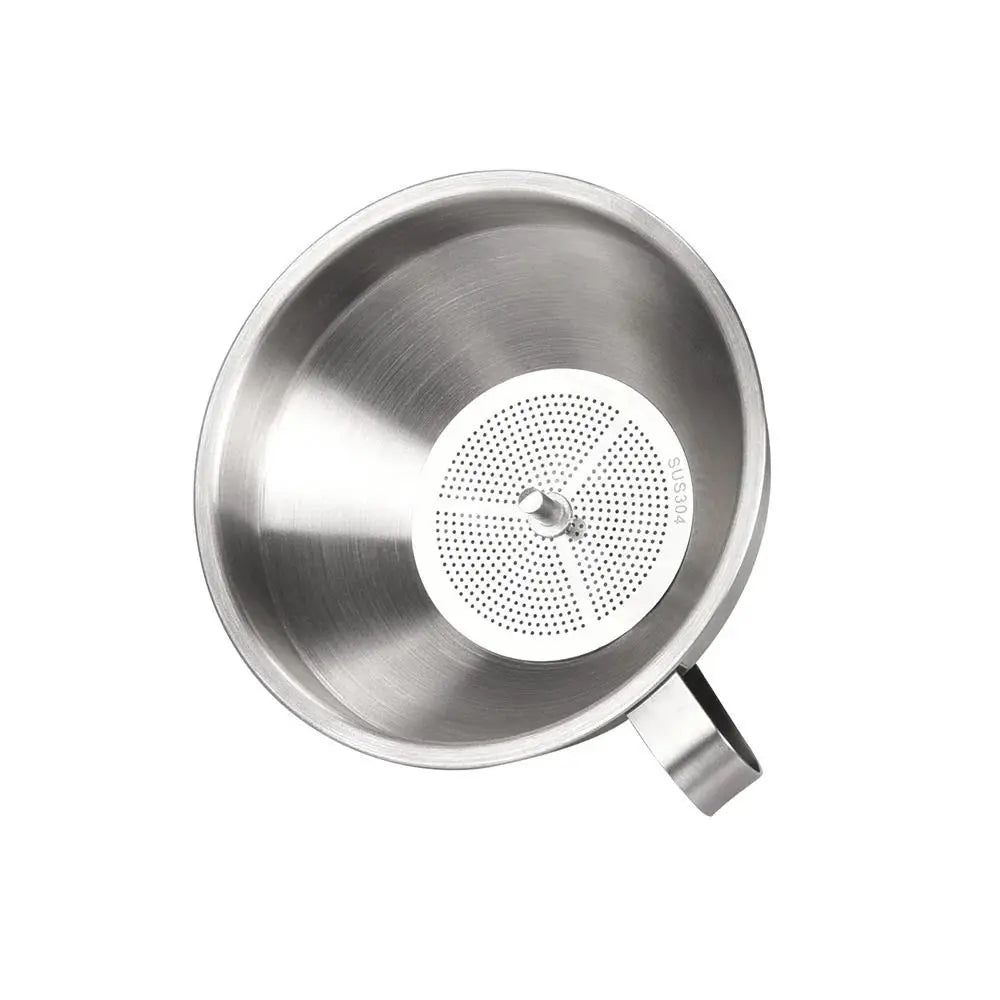 Stainless Steel Funnel Kitchen Oil Liquid Metal Funnel with Detachable Filter Wide Mouth Funnel for Canning Kitchen Tools