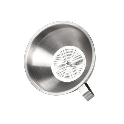 Stainless Steel Funnel Kitchen Oil Liquid Metal Funnel with Detachable Filter Wide Mouth Funnel for Canning Kitchen Tools