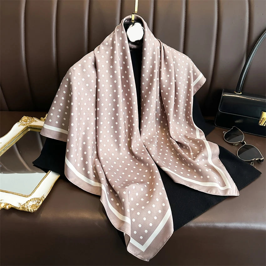 Silk Square Hair Scarf Sunscreen Beach Wrap - Smarsty