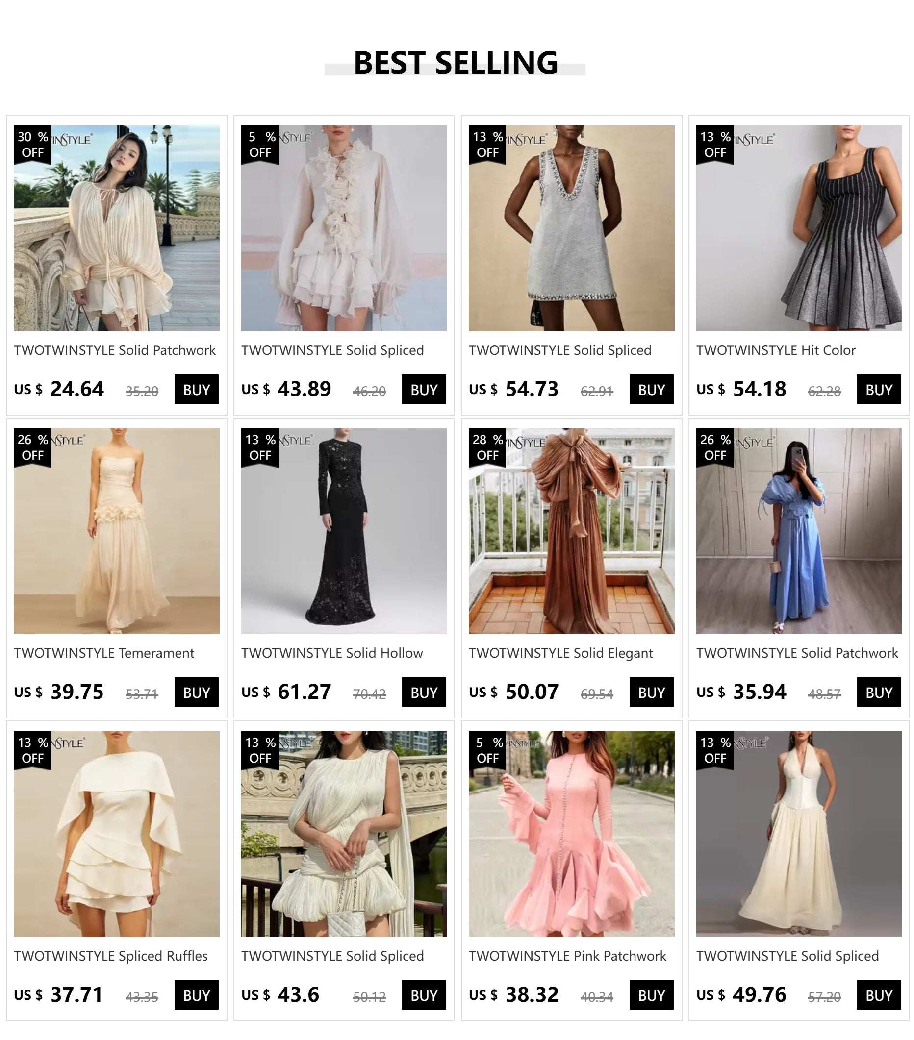 TWOTWINSTYLE Solid Patchwork Lace Up Blouse Mini Dresses For Women V Neck Long Sleeve Sweet Style Dress Female Clothing Fashion
