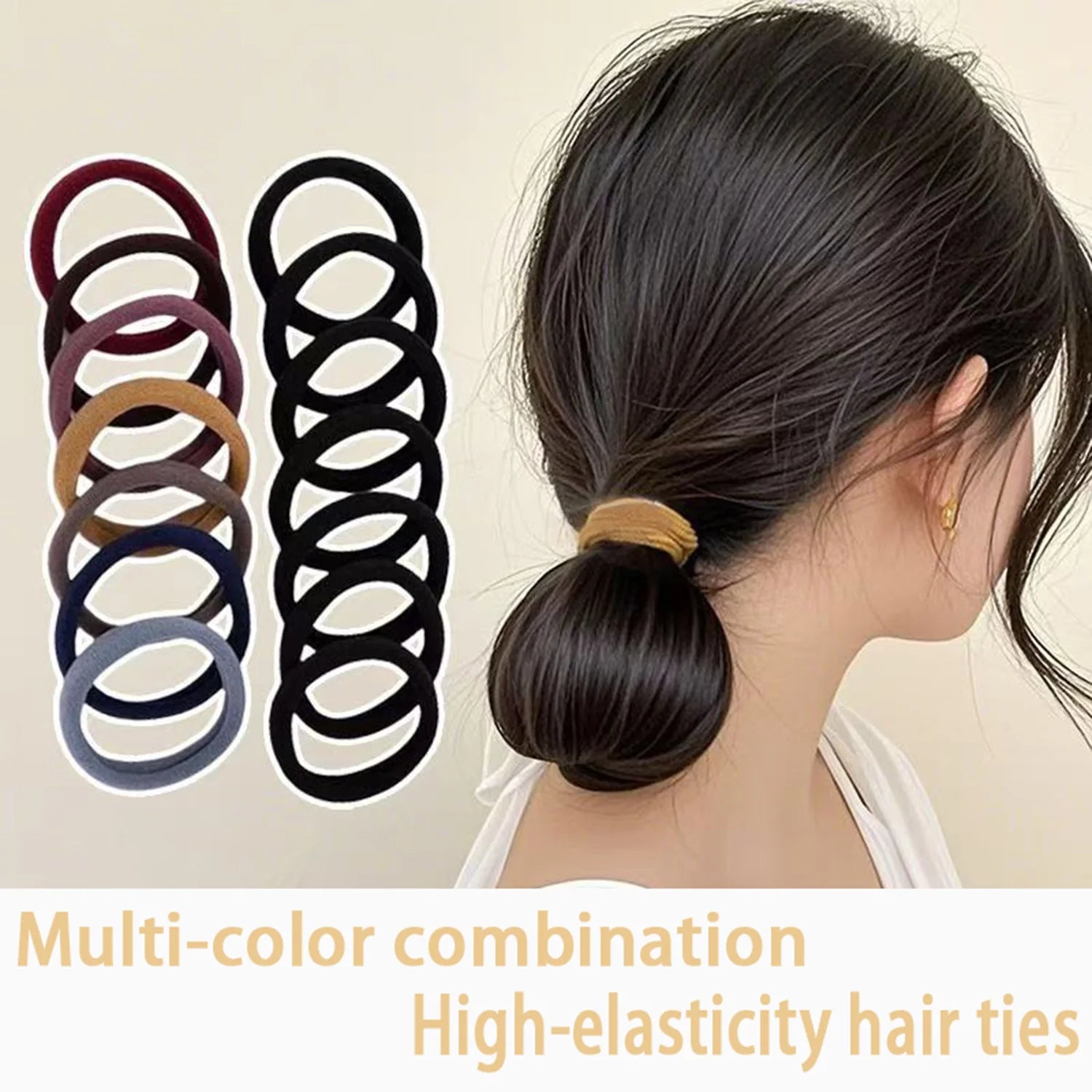 High Elastic Nylon Hair Bands 100 Pack Soft No Damage - Smarsty