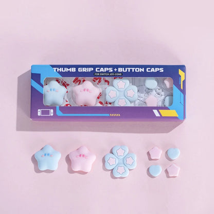 Cute Star Love Silicone Joy-Con Thumb Grip Caps - Smarsty