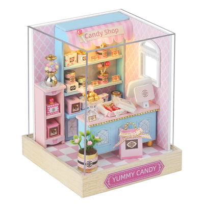 DIY Miniature Dollhouse Kits Hourly Light Studio House Sea Villa Wooden Doll House With Furniture Building Kids Toys Xmas Gifts by Smarsty
