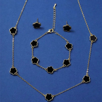 Lucky Five-Petal Flower Jewelry Set for Women - Smarsty
