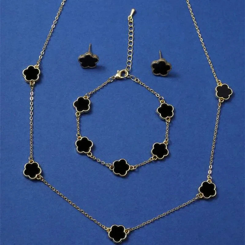 Lucky Five-Petal Flower Jewelry Set for Women - Smarsty