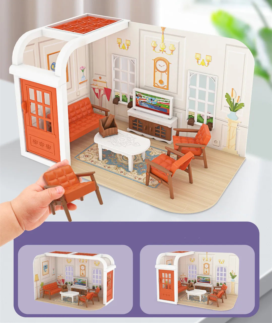 Original Toys Miniature Items Furniture Family Toys Dollhouse LivingRoom Bathroom Kitchen Set Pretend Creative Ideas Kids Toys by Smarsty