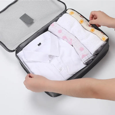 Travel Packing Cubes 6Pcs Set Shoe Pouch Luggage Organizer - Smarsty