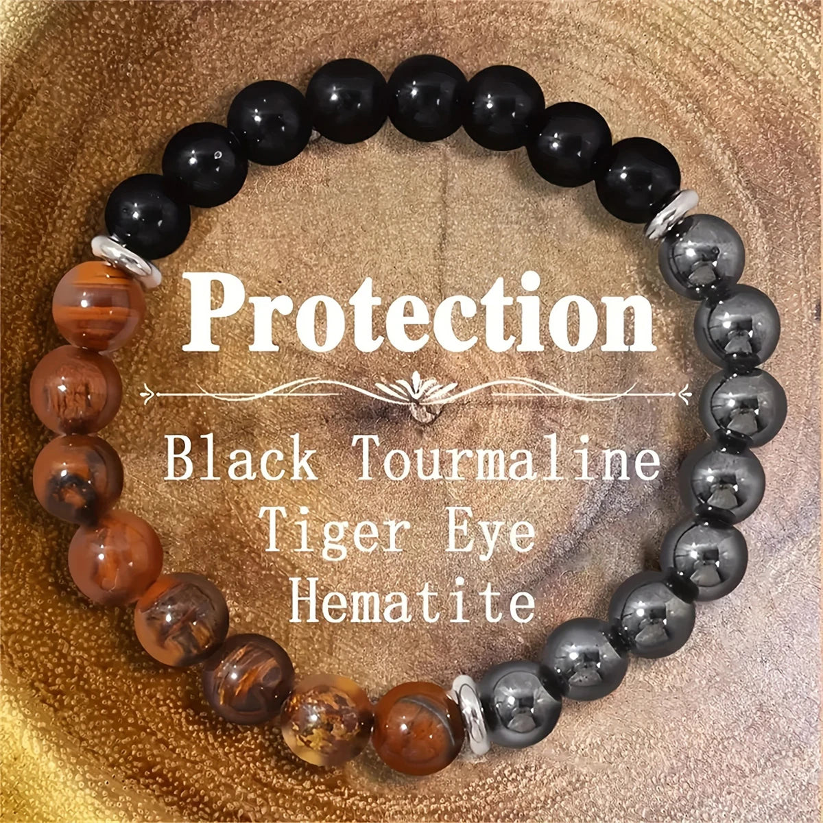 Triple Protection Gemstone Bracelet for Strength and Balance - Smarsty